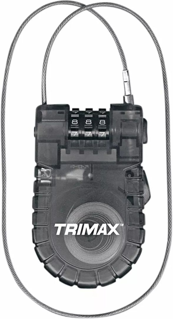 Trimax T33RC behúzható kábelzár Motorkerékpár lezáró lánc, lakat, zár, tárcsafékzár, riasztó 0