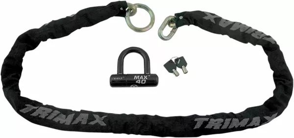 Trimax Thex5040 5 ' Ultra-Max T-HEX ™ szuperlánc Motorkerékpár lezáró lánc, lakat, zár, tárcsafékzár, riasztó 0