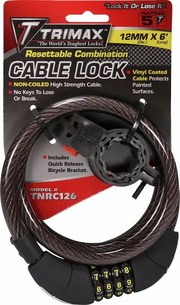 Trimax TNRC126 TRIMAFLEX ™ kábelzárak Motorkerékpár lezáró lánc, lakat, zár, tárcsafékzár, riasztó 0