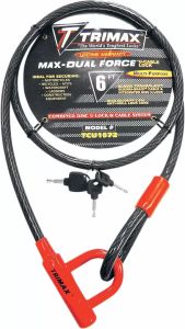 Trimax TCU1572 TRIMAFLEX ™ kábelzárak Motorkerékpár lezáró lánc, lakat, zár, tárcsafékzár, riasztó 1