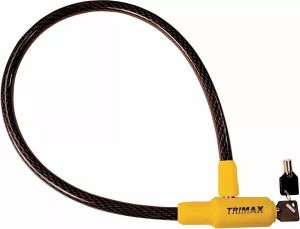 Trimax TQ1532 TRIMAFLEX ™ Max Security Fonott kábel Motorkerékpár lezáró lánc, lakat, zár, tárcsafékzár, riasztó