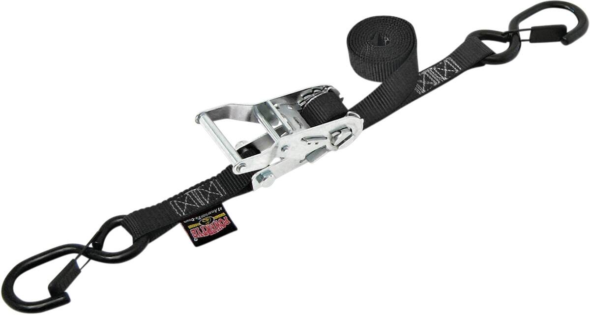 Powertye mfg. nehéz adó TIEDOWN mechanika / fekete / NYLON|STEEL Heveder, gumipók, spanifer 0