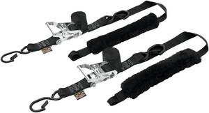 Powertye mfg. TIEDOWN mechanika FAT-STRAP Deluxe / BLACK|BLACK / NYLON|SHEEPSKIN Szerszám