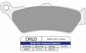 Dp brakes RDP623 RDP Race Pads/X-Race Titanium Pads Fékbetét
