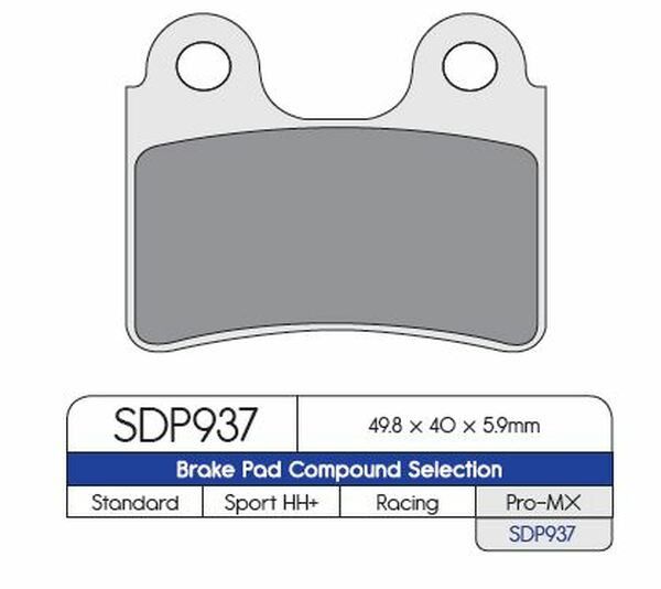 Dp brakes SDP937 SDP Pro MX nagy teljesítményű fékbetétek Fékbetét 0