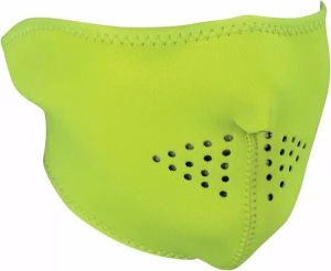 Zan headgear Wnfm142lh fél maszk hi vis lime Motoros maszk, arcvédő, sapka és sál