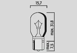 Flosser 921-es üvegszálas ékes izzók Motorkerékpár izzó 1