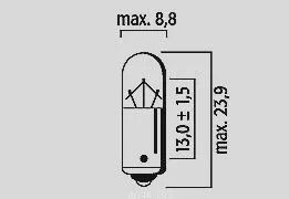Flosser 4088 Csere izzó 12V/4W Motorkerékpár izzó 1