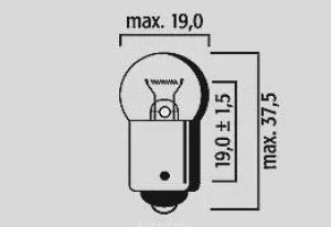 Flosser 4071 Csere izzó 12V/21W Motorkerékpár izzó 2