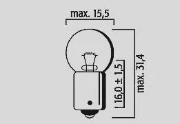 Flosser 2038 Csere izzó 12V/4W Motorkerékpár izzó 1