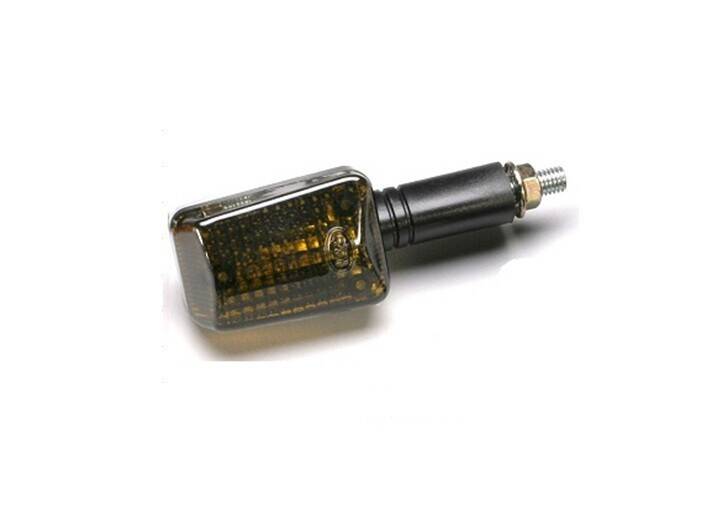 K&s technologies jelzõ lámpa E-MARK MINI-STALK fekete BODY füst lencse hosszú szár Kiegészítő lámpa, irányjelző 0