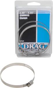 Drag specialties rozsdamentes acél kipufogó bilincs 2.25-3.25