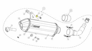 AKRAPOVIC mosó SS Motor kipufogó alkatrész