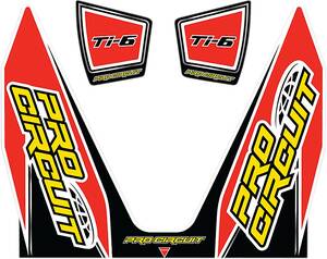 Pro circuit matrica logo matrica készlet TI-6 Motor kipufogó alkatrész