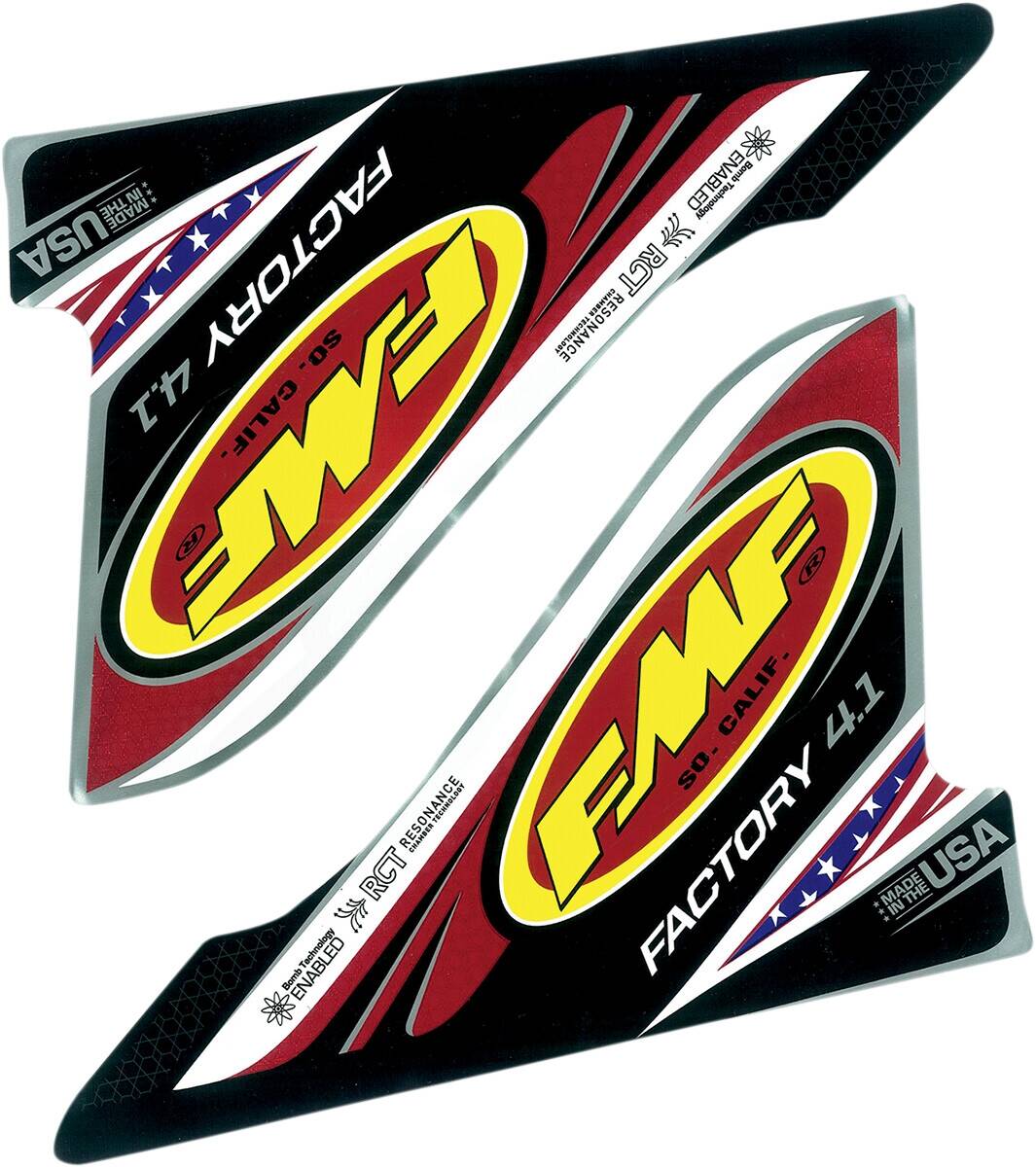Fmf gyár 4.1 USA betakar logo matrica csere 2PCS Matrica 0