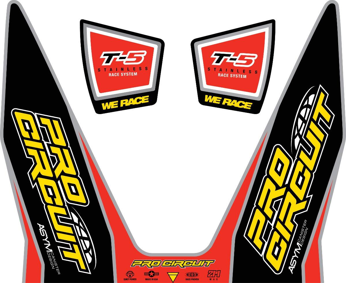Pro circuit matrica logo matrica készlet T-5 Motor kipufogó alkatrész 0