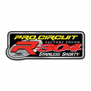 Pro circuit matrica logo matrica R-304 rozsdamentes SHORTY Motor kipufogó alkatrész