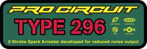 Pro circuit matrica logo matrica típus 296 Motor kipufogó alkatrész