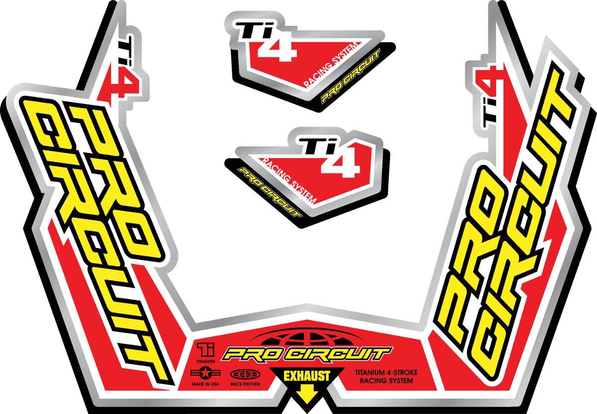 Pro circuit matrica logo matrica készlet Ti-4 GP Motor kipufogó alkatrész 0