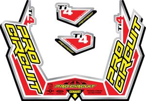 Pro circuit matrica logo matrica készlet Ti-4 GP Motor kipufogó alkatrész