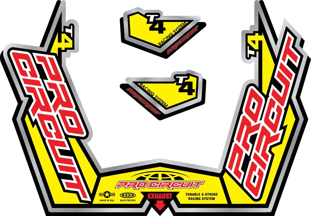 Pro circuit matrica logo matrica készlet T-4R GP Motor kipufogó alkatrész 0