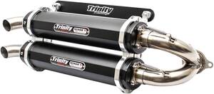 Trinity racing kettõs kipufogó SLIP-ON fekete Kipufogó