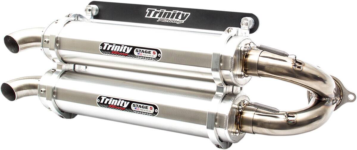 Trinity racing kettõs kipufogó SLIP-ON csiszolt Kipufogó dob - Slip On 0