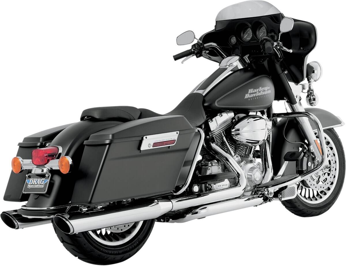 VANCE & HINES kipufogódob Twin SLASH kerek krómozott Kipufogó dob - Slip On 0