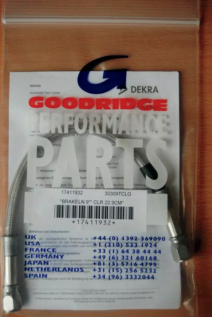 Goodridge 30309TCLG univerzális fékvezetékek ABE-vel Fék és kuplung cső 1
