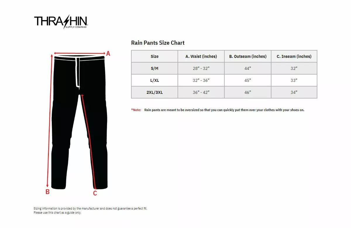 Thrashin supply co. TMJ-08-08 Mission Rain Pants 8