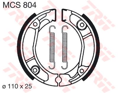 Trw MCS804 fékpofák Fékpofa 0
