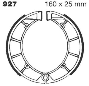 Ebc 927G "G" Hornyolt fékpofa Fékpofa