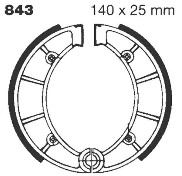 Ebc 843G "G" Hornyolt fékpofa Fékpofa 0