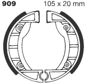 Ebc 909 szabványos fékpofák Fékpofa