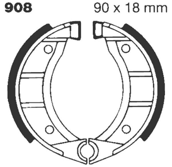 Ebc 908 szabványos fékpofák Fékpofa 0