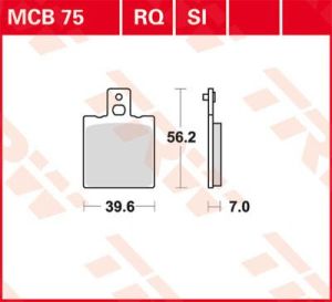 Trw MCB75 minden körben kerámia fékbetét Fékbetét 1
