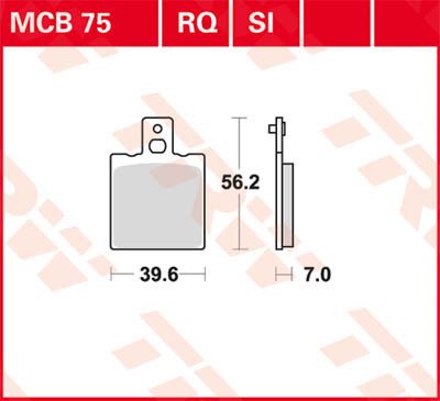 Trw MCB75 minden körben kerámia fékbetét Fékbetét 1