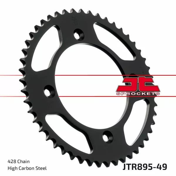 Jt sprockets JTR895.49ZBK Hátsó lánckerék indukciós edzett fekete horgany bevonat Lánckerék 0