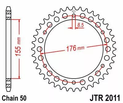 Jt sprockets JTR2011.46 acél hátsó lánckerék Lánckerék 1