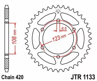 Jt sprockets JTR1133.65 acél hátsó lánckerék Lánckerék 1