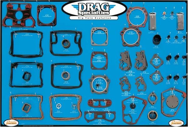 Drag specialties 0934-0274 Tömítés, tömítés és O-gyűrű kijelző nagy ikermotorokhoz Tömítés, tömítés szettek 0