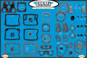 Drag specialties 0934-0274 Tömítés, tömítés és O-gyűrű kijelző nagy ikermotorokhoz Tömítés, tömítés szettek