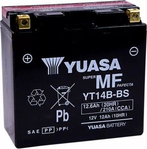 Yuasa YT14B-BS(CP) AGM, karbantartást nem igénylő akkumulátor Akkumulátor és tartozékai