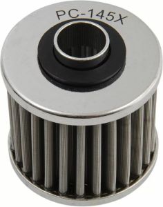 Pc racing PC145X Flo® rozsdamentes acél olajszűrő Olajszűrő