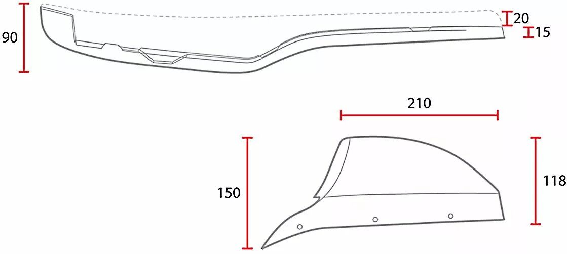 C-racer SCRCX-BLHB Seats Cafe Style Ülés, nyereg 5