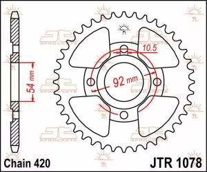Jt sprockets JTR1078.47 Hátsó lánckerék acél Lánckerék 1