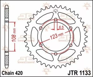 Jt sprockets JTR1133.53 acél hátsó lánckerék Lánckerék 1