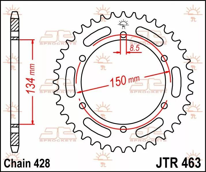 Jt sprockets JTR463.48 acél hátsó lánckerék Lánckerék 1