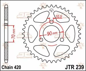 Jt sprockets JTR239.36 acél hátsó lánckerék Lánckerék 1