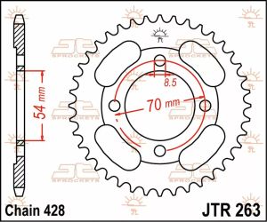 Jt sprockets JTR263.36 acél hátsó lánckerék Lánckerék 1